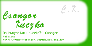 csongor kuczko business card